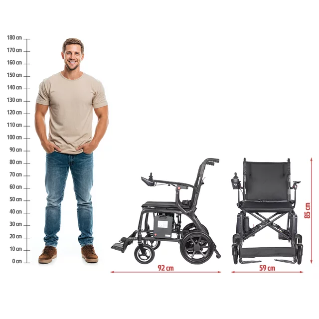 inSPORTline Feally Elektrischer Carbon-Rollstuhl