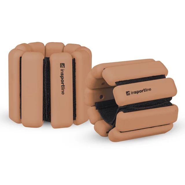 Fitnessgewichte für Knöchel und Handgelenk inSPORTline Brace 2x0,5 kg - mocha mousse