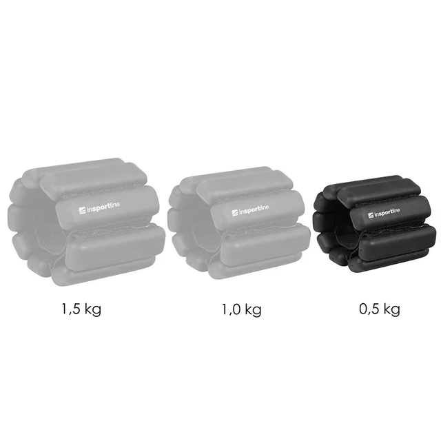 Fitnessgewichte für Knöchel und Handgelenk inSPORTline Brace 2x0,5 kg - bordó