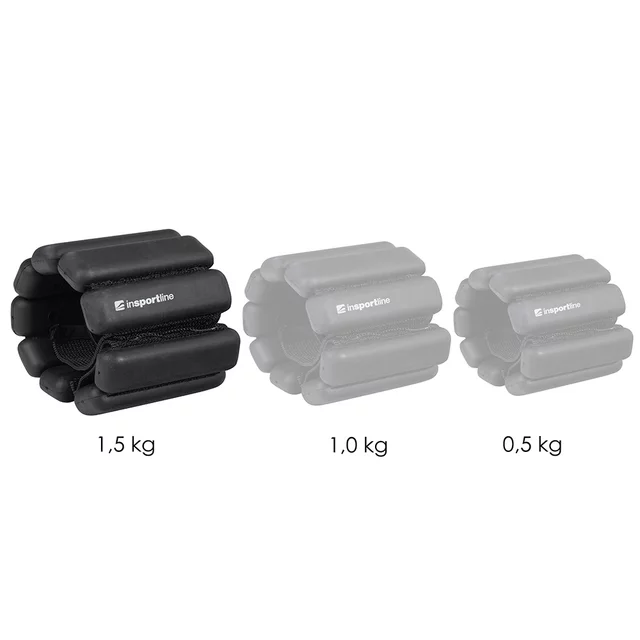Fitnessgewichte für Knöchel und Handgelenk inSPORTline Brace 2x1,5 kg - mocha mousse