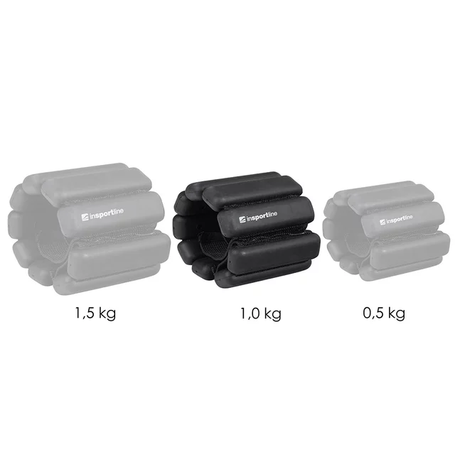 Fitnessgewichte für Knöchel und Handgelenk inSPORTline Brace 2x1 kg - bordó