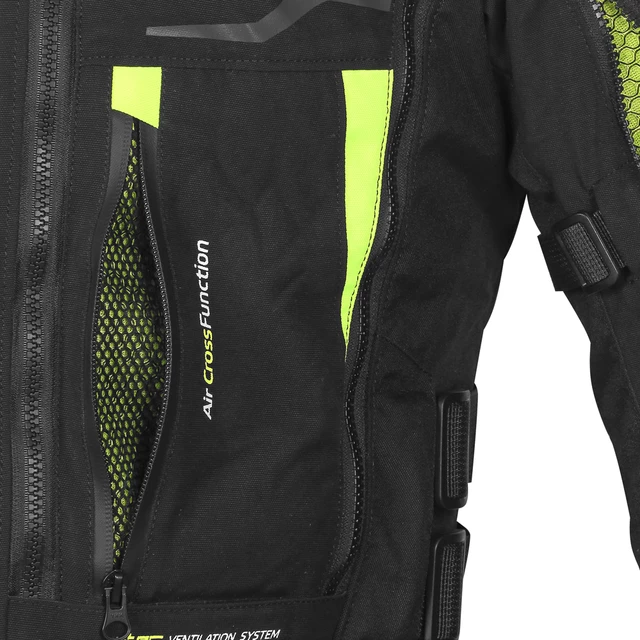 W-TEC Aircross Motorradjacke - schwarz-fluo gelb