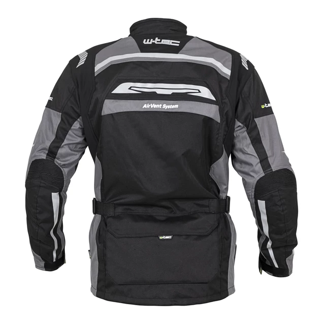 W-TEC Burdys Evo Herren-Motorradjacke - schwarz-grau-rot