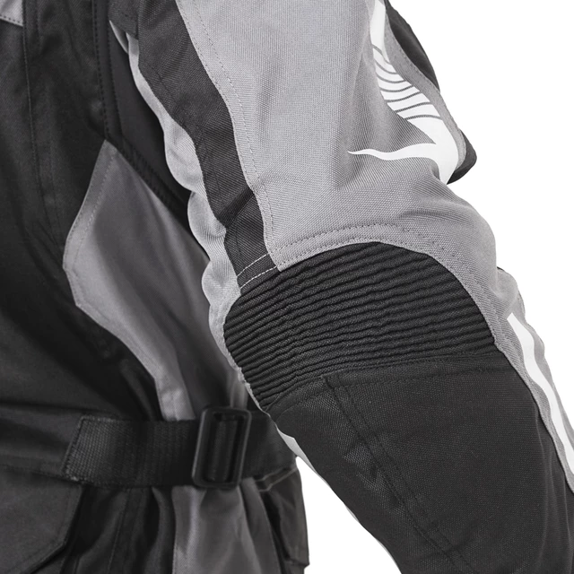 W-TEC Burdys Evo Herren-Motorradjacke - schwarz-grau-rot