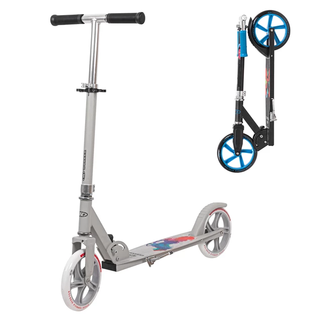 WORKER Molden Tretroller - grau-rot - grau-rot