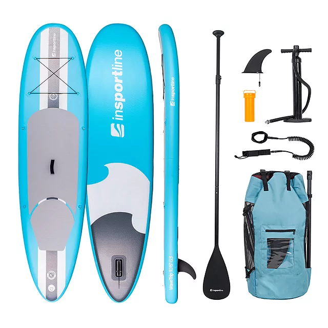 Paddleboard mit Zubehör inSPORTline WaveTrip 10'6" G3 - blau - blau
