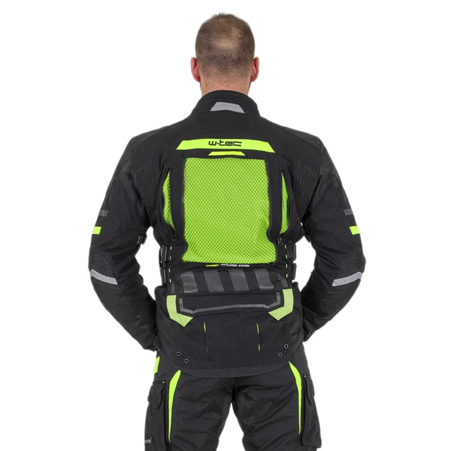 W-TEC Aircross Motorradjacke - schwarz-fluo gelb