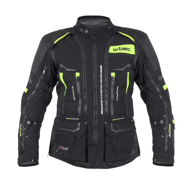 W-TEC Aircross Motorradjacke - schwarz-fluo gelb - schwarz-fluo gelb