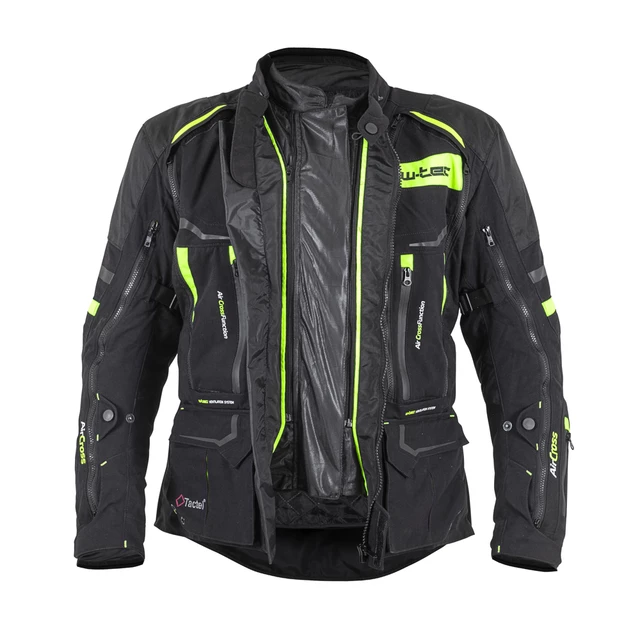 W-TEC Aircross Motorradjacke - schwarz-fluo gelb