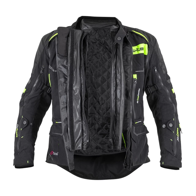 W-TEC Aircross Motorradjacke - schwarz-fluo gelb