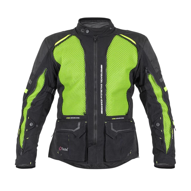W-TEC Aircross Motorradjacke - schwarz-fluo gelb