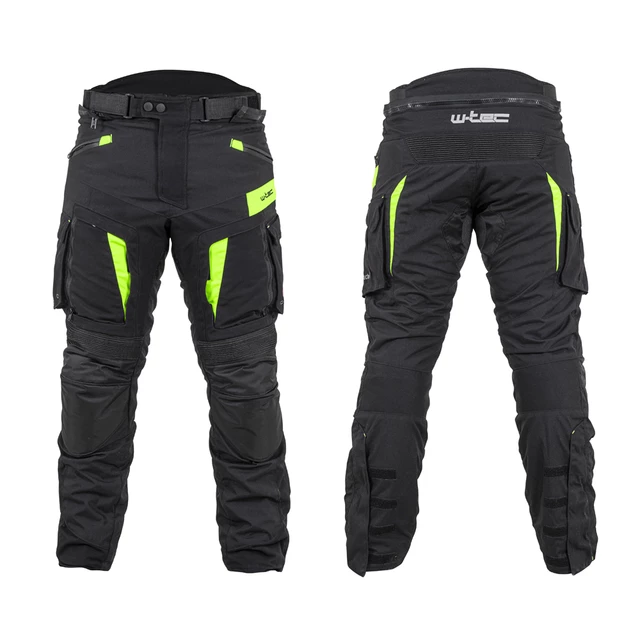 W-TEC Aircross Motorradhosen - schwarz-grau - schwarz-fluo gelb