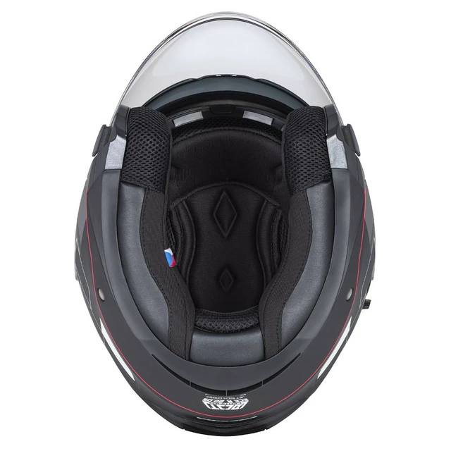 Cassida Jet Tech RoxoR Motorradhelm schwarz matt/weiß/rot/grau - L(59-60)