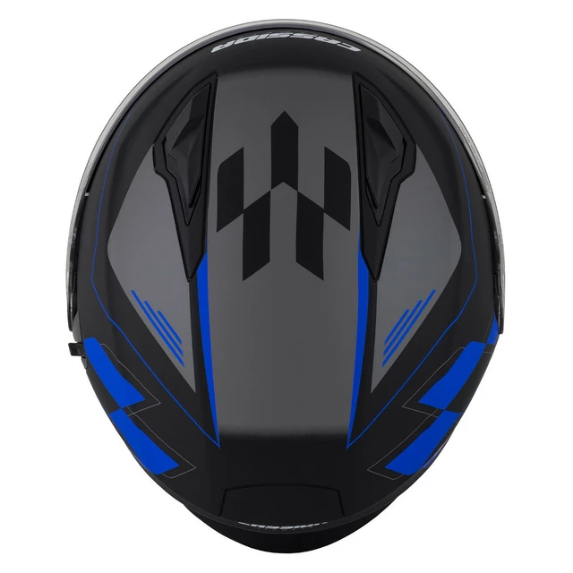 Cassida Jet Tech RoxoR Motorradhelm schwarz matt/blau/grau/weiß - L(59-60)