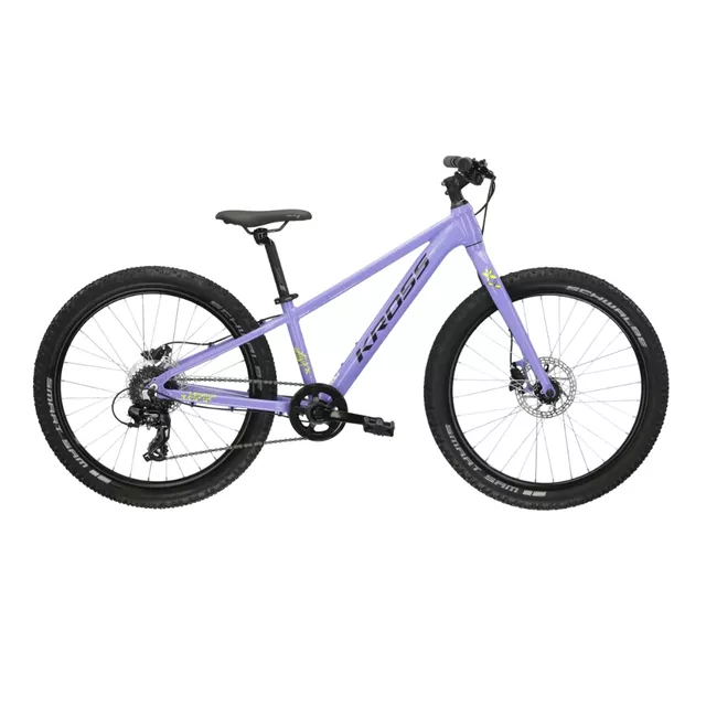 Junior Mädchen Fahrrad Kross LEA JR 2.0 24" - Modell 2025 - fialová / černá / lesk
