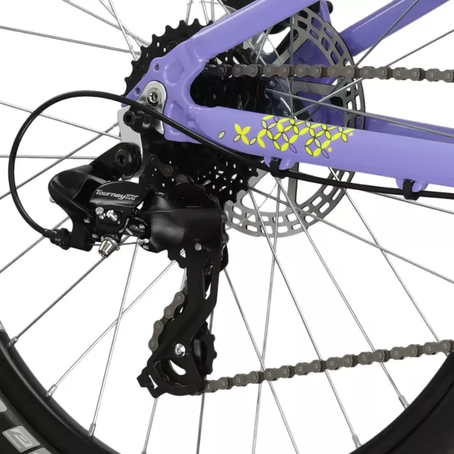 Junior Mädchen Fahrrad Kross LEA JR 2.0 24" - Modell 2025 - fialová / černá / lesk