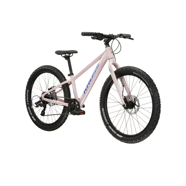 Junior Mädchen Fahrrad Kross LEA JR 2.0 24" - Modell 2025 - fialová / černá / lesk - růžová / fialová / lesk
