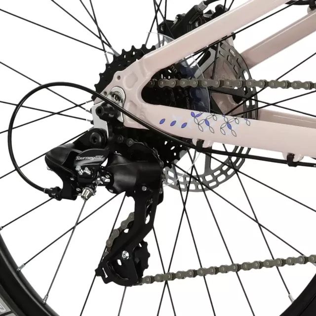Junior Mädchen Fahrrad Kross LEA JR 2.0 24" - Modell 2025 - fialová / černá / lesk