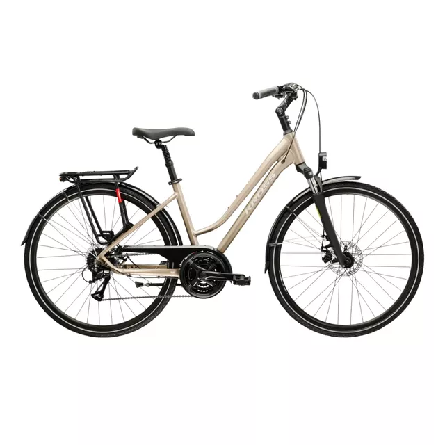 Damen-Trekkingrad Kross Trans 3.0 28" - Modell 2025 - hnědá / stříbrná / matný