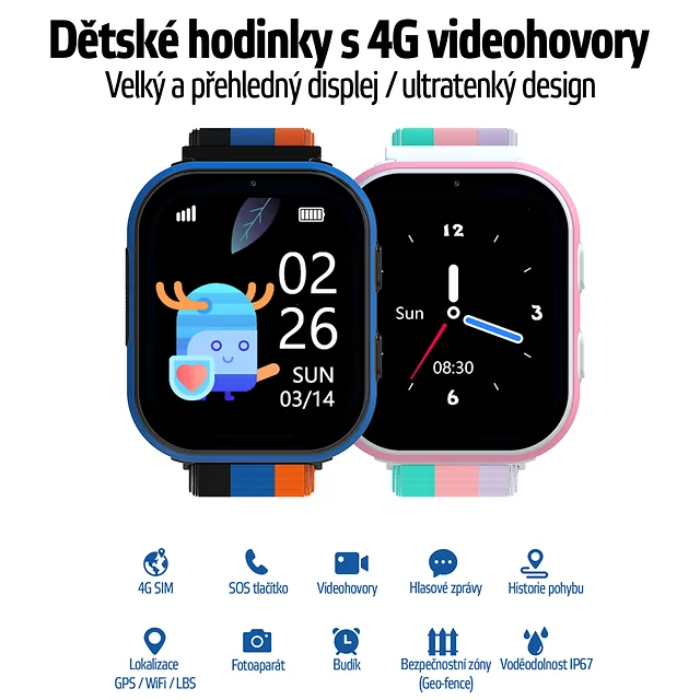 Kinder Smart Watch inSPORTline Cubbio - weiß