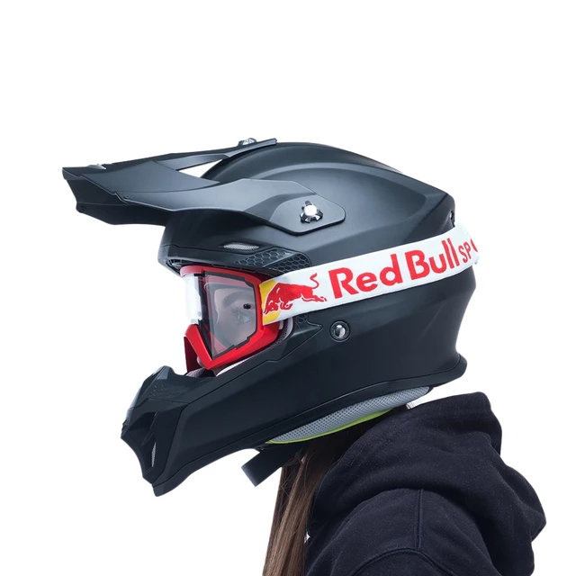 Motocross-Schutzbrille RedBull Spect Whip, rot, klares Plexiglas
