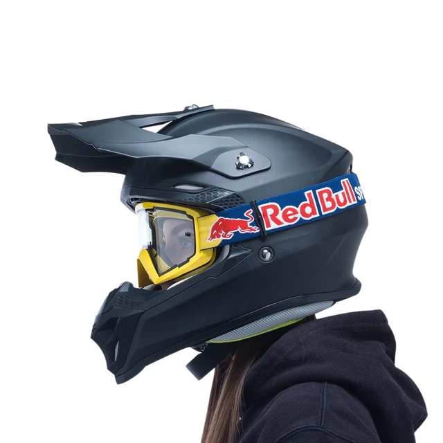 Motocross-Schutzbrille RedBull Spect Whip, gelb, klares Plexiglas