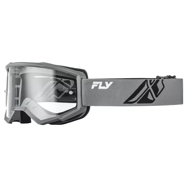 Kinder-Motocross-Brille Fly Racing Focus Youth - černá/bílá, čiré plexi - šedá/černá, čiré plexi