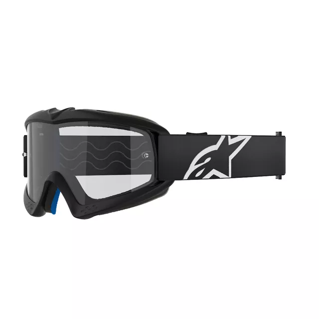 Alpinestars Vision Youth Kinder Motocrossbrille - Hollow černá antracit/žlutá fluo, čiré plexi - Corp černá, čiré plexi