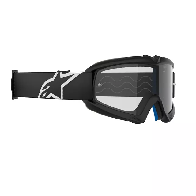 Alpinestars Vision Youth Kinder Motocrossbrille - Hollow černá antracit/žlutá fluo, čiré plexi