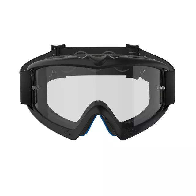 Alpinestars Vision Youth Kinder Motocrossbrille - Hollow černá antracit/žlutá fluo, čiré plexi
