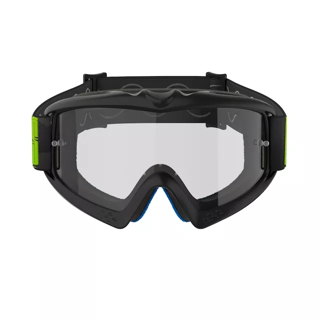 Alpinestars Vision Youth Kinder Motocrossbrille - Hollow černá antracit/žlutá fluo, čiré plexi