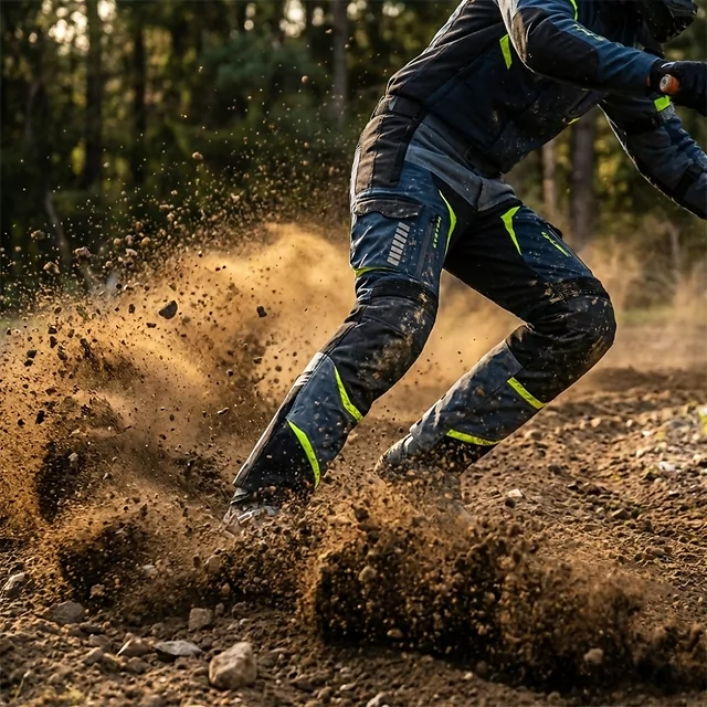 W-TEC Modock Motorradhosen - schwarz-blau