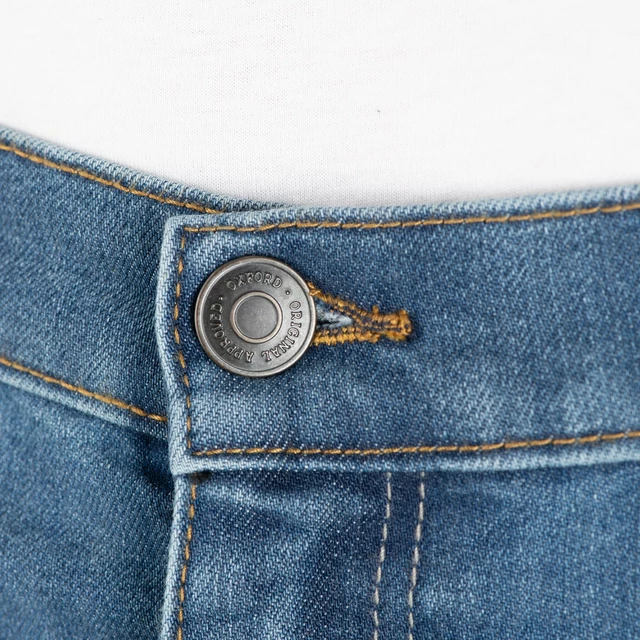 Oxford Original Approved Jeans CE Slim Fit Herren-Moto-Hosen Hellblau