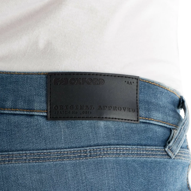 Oxford Original Approved Jeans CE Slim Fit Herren-Moto-Hosen Hellblau