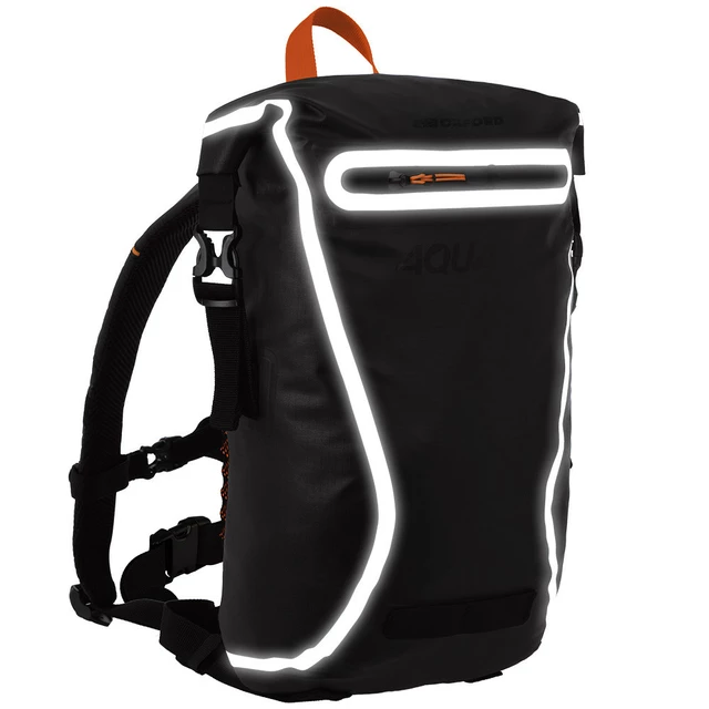 Wasserdichter Oxford Aqua EVO-Rucksack 22l - schwarz/orange