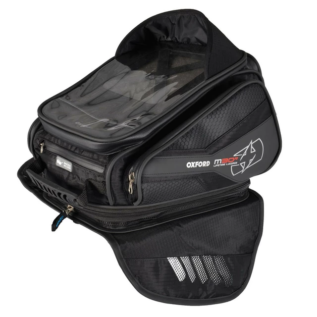 Tankrucksack für Motorrad Oxford M30R 30 l schwarz mit Magnetboden