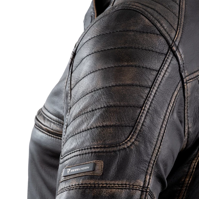 Rebelhorn Hunter Pro CE Motorrad Lederjacke - Vintage Black