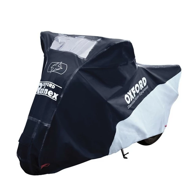Oxford Rainex Motorradabdeckplane L schwarz/silber