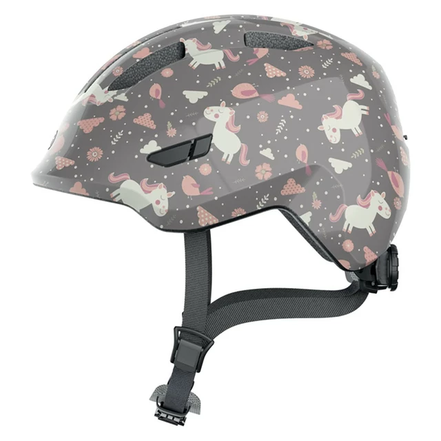 Kinderfahrradhelm Abus Smiley 3.0 - Blauwal - Graues Pferd