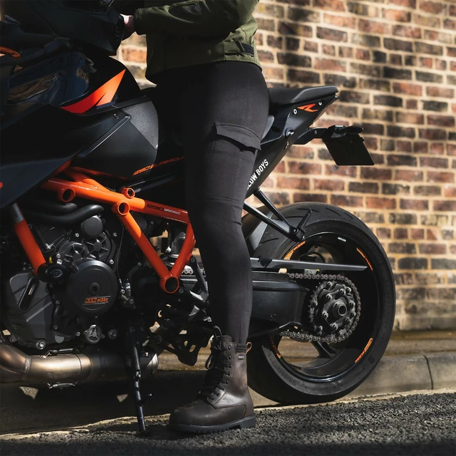 Oxford Super Cargo Damen Moto Leggings Schwarz
