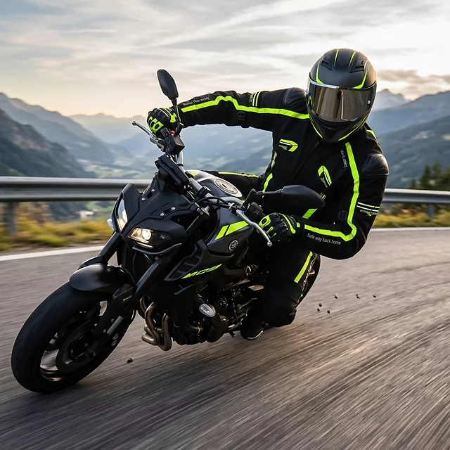 W-TEC Tonkawo Motorradjacke - schwarz-fluo