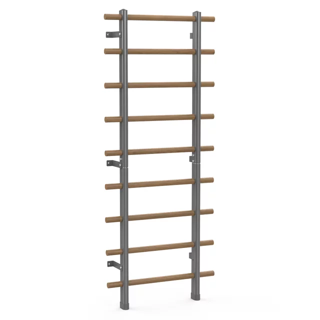 inSPORTline Wootaline Sprossenwand 199 x 80 cm mit Reck und Barren, grau