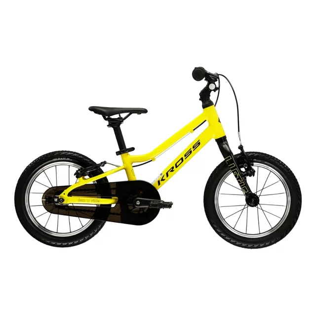 Kinderfahrrad Kross Liftie 14" - Modell 2025 - žlutá / černá / matný - žlutá / černá / matný
