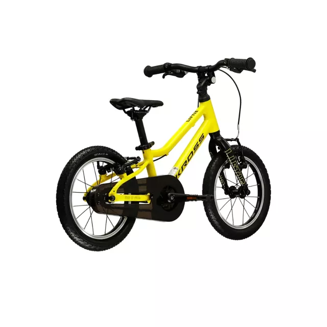 Kinderfahrrad Kross Liftie 14" - Modell 2025 - žlutá / černá / matný