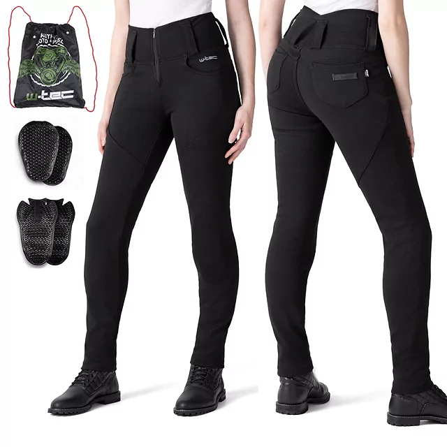 W-TEC Nombutta Damen-Moto-Leggings mit Aramid - schwarz