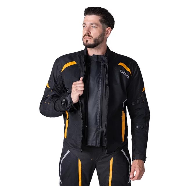 W-TEC Tosheck Herren Sommer Moto Jacke - schwarz-gelb