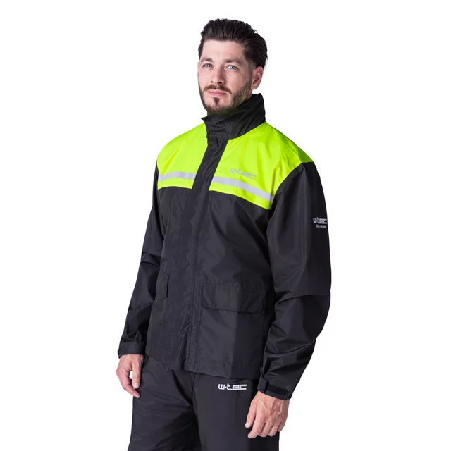 W-TEC Rinstop Motorrad-Regenjacke - schwarz-fluo