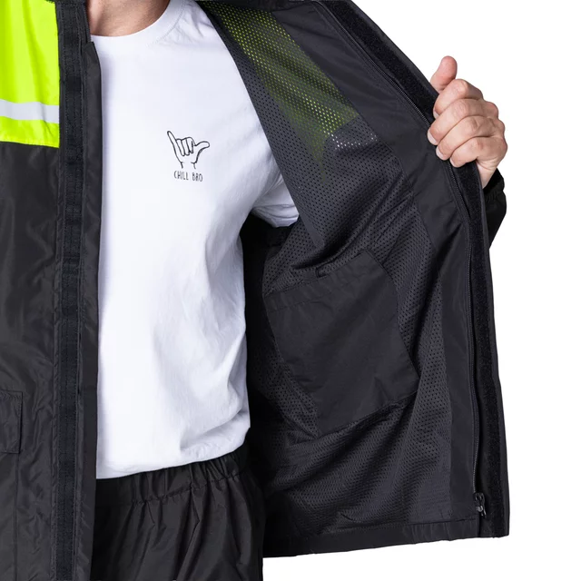 W-TEC Rinstop Motorrad-Regenjacke - schwarz-fluo