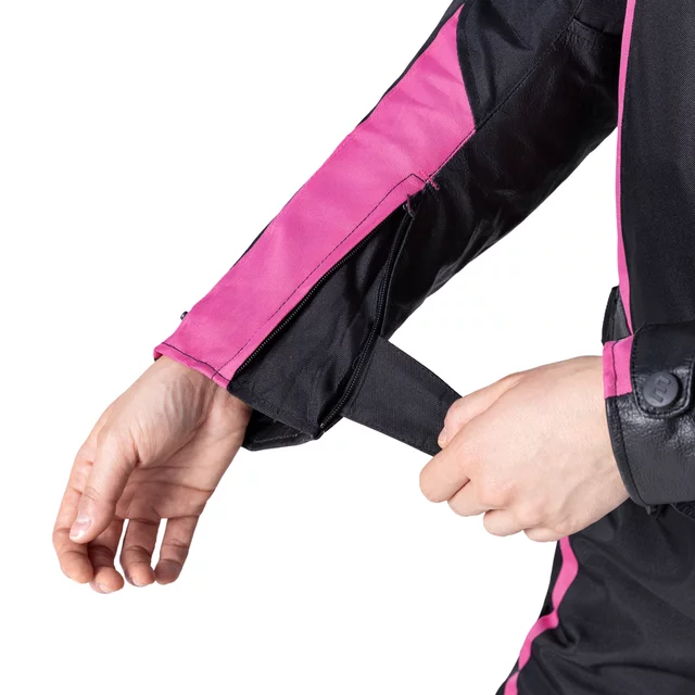 W-TEC Durmana Damen-Motorradjacke - schwarz-rosa