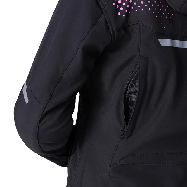 W-TEC Annorack Lady Softshell-Motorradjacke für Damen - schwarz-rosa